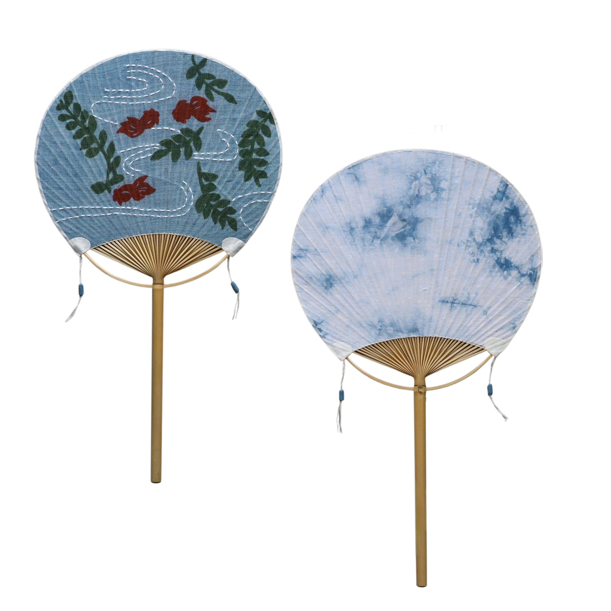 Hand Dyed Uchiwa Hand Fan 【Goldfish Pond】