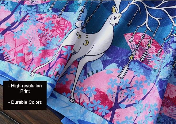Haori | Reindeer Under The Moon Kimono Cardigan
