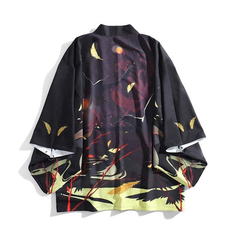 Haori | Reversible Day And Night Crow