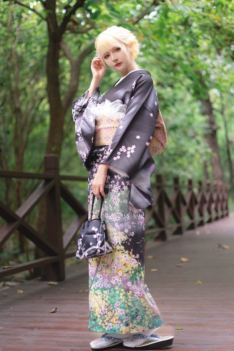 Purple Orchid Sakura Yukata 