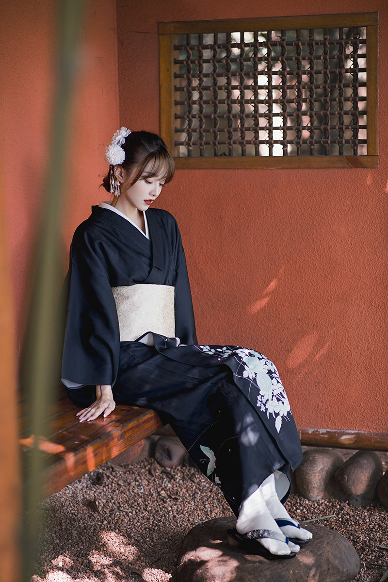 Butterfly Women Traditional Ceremony Yukata
