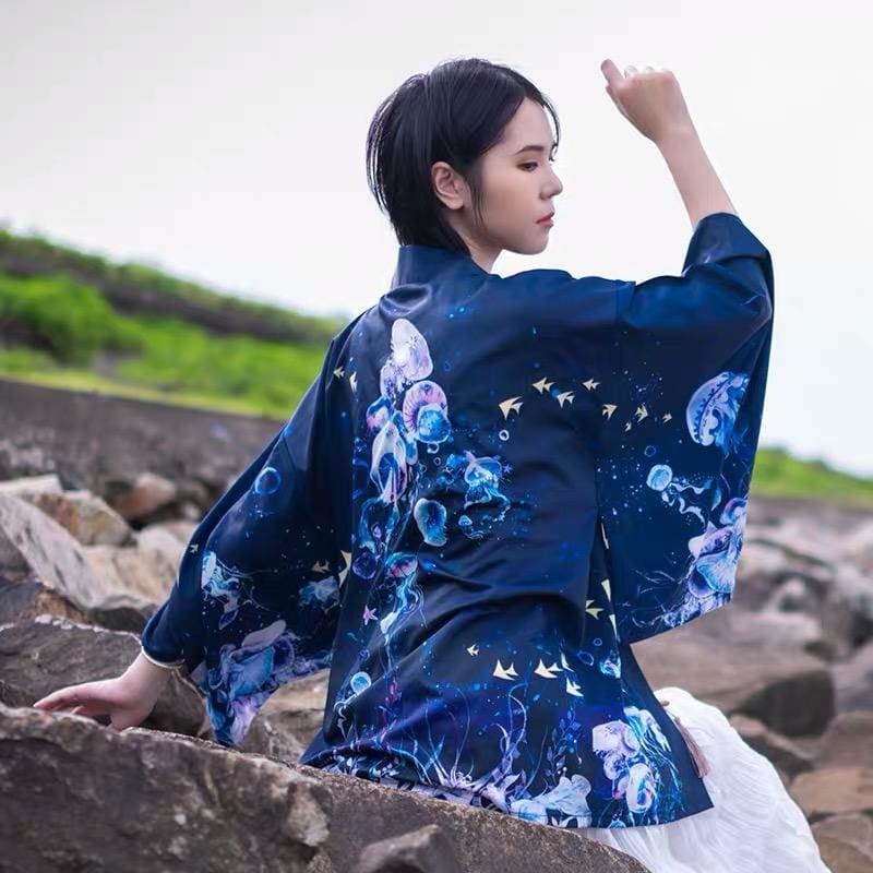 Abyssal Jellyfish Kimono Cardigan | En Yukata